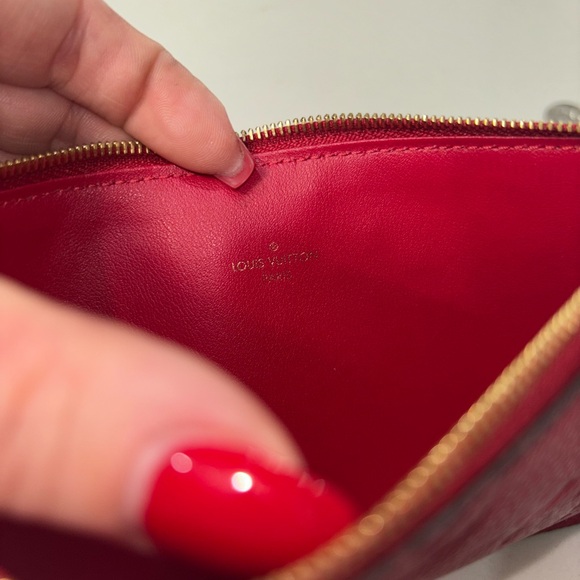 Lv Felicie Pochette- Wallet Scarlet - Picture 8 of 12